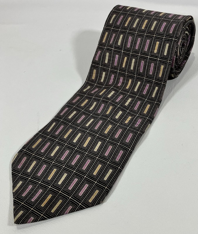 Mens Palatina Spring/Easter Silk Geometric Tie Pastel Bars 56×3 7/8 Inches