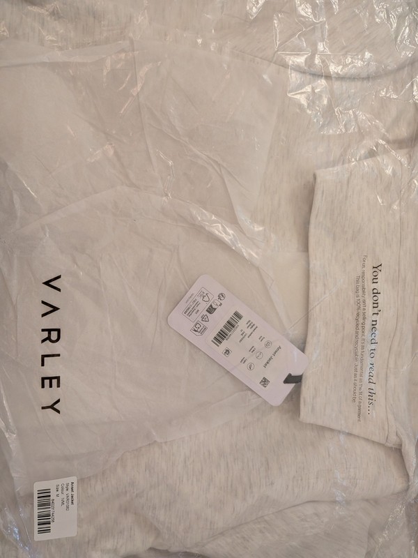 Varley Anset Sweatshirt Jacket Ivory Marled Size M NWT gallery