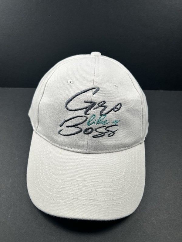 OTTO Embroidered Adult White Adjustable Strap-back Baseball Hat Cap OSFM