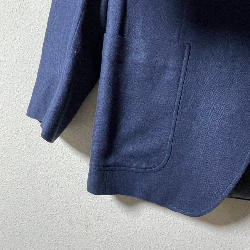 Jack Victor Sport Coat Mens 42R Blue Wool Bamboo Silk Blazer Office Professional gallery