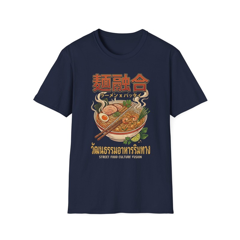 Ramen Pad Thai Fusion Japanese Anime Streetwear Graphic Tee Food Shirt Unisex