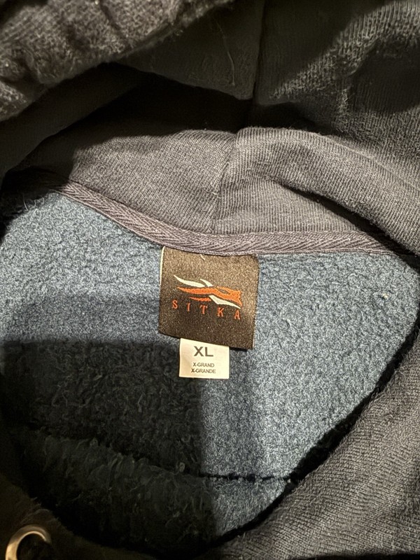 Sitka Hoodie Mens XL Blue Logo Graphic Fleece Pullover Sweatshirt Hunting gallery