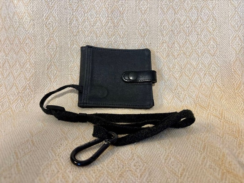 Porter Fold Wallet with Strap, Leather, 9.5x11cm, Used