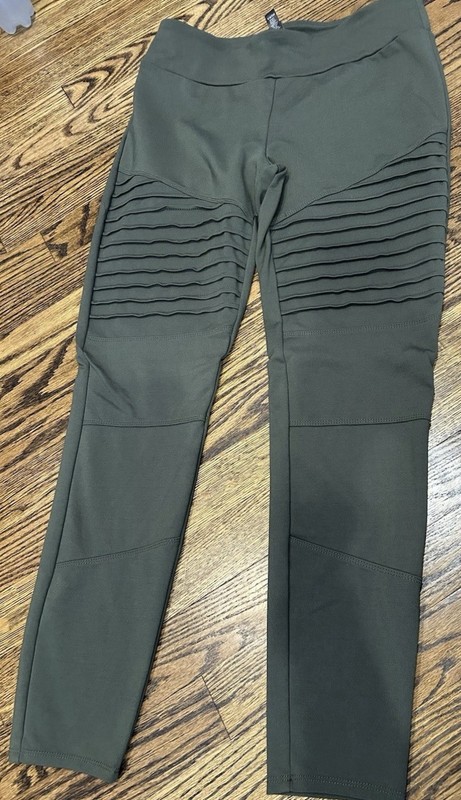 Lot Of 2 NWT LuLaRoe Luxe Moto Leggings Size 3XL (24-26) Green And Navy Blue gallery