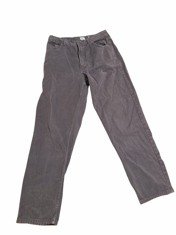 Vintage Calvin Klein Jeans Men 34 Black Straight Leg 90s Faded Denim Cotton Worn