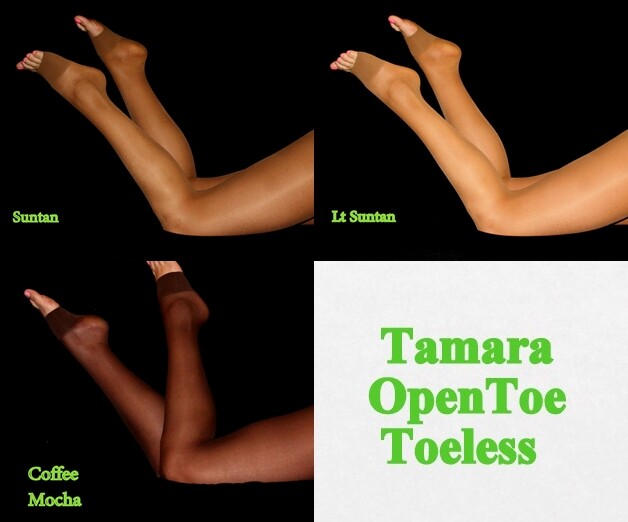 Tamara Pantyhose Open Toe PIC Color B C=C Long=M/L Tall=XL Hooters Uniform Sheer