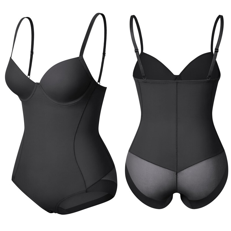 Women Fajas Shapewear Firm Tummy Control Body Shaper With Built-in Bra Bodysuit gallery