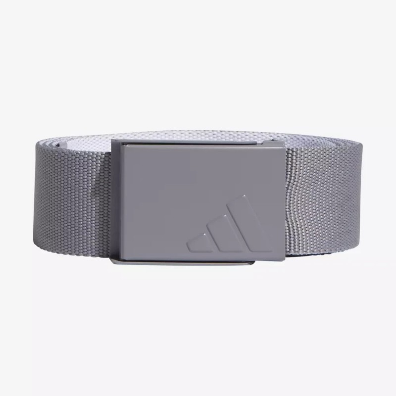 Adidas Men’s Golf Heather Web Belt Reversible, Grey Three/White, OSFM IA1759 NWT