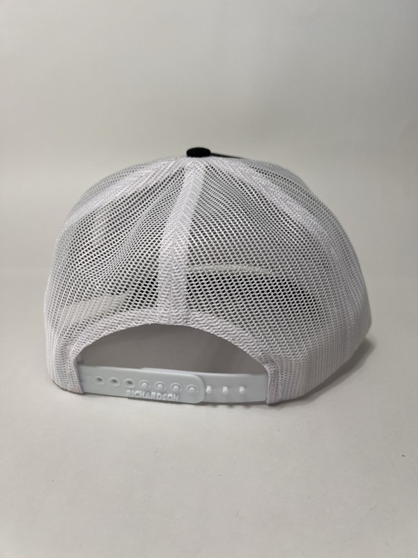 Snap-On Richardson 112 Mesh Back Trucker Hat Brown Leather Patch Black/White NWT gallery