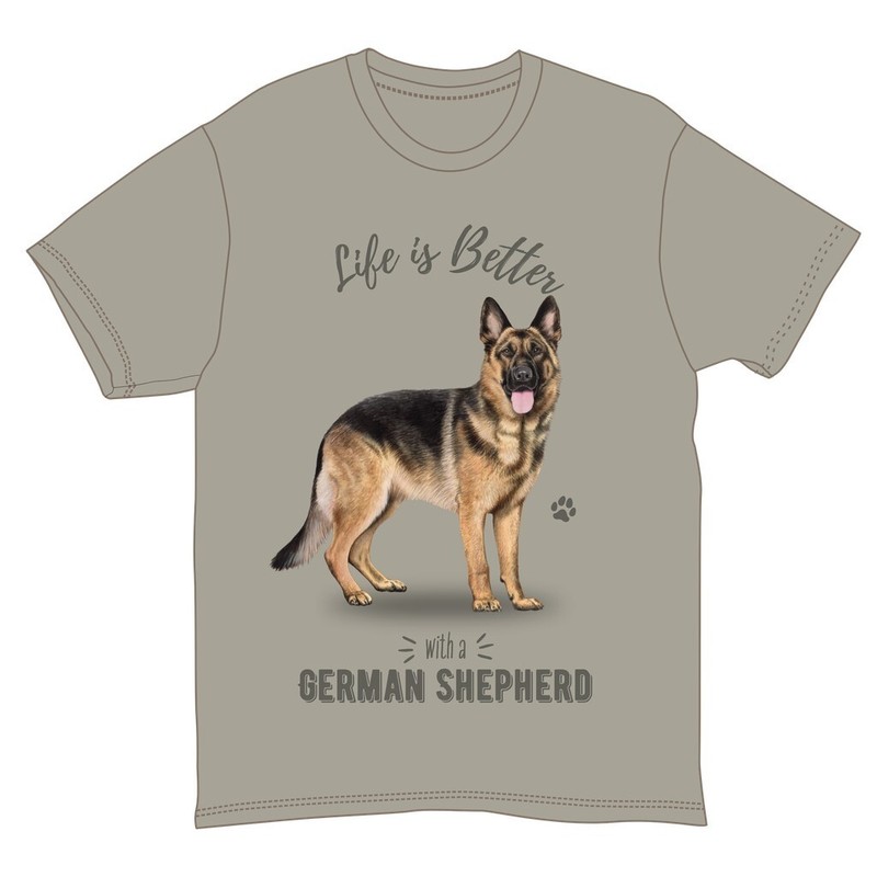 Life is Better with a German Shepherd Unisex T-Shirt-NWT-Free Shipping