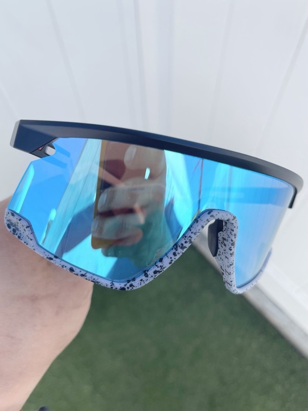 New Oakley BXTR OO9280 9280 Black Cement Ice Blue Prizm Lens 128mm OSFA