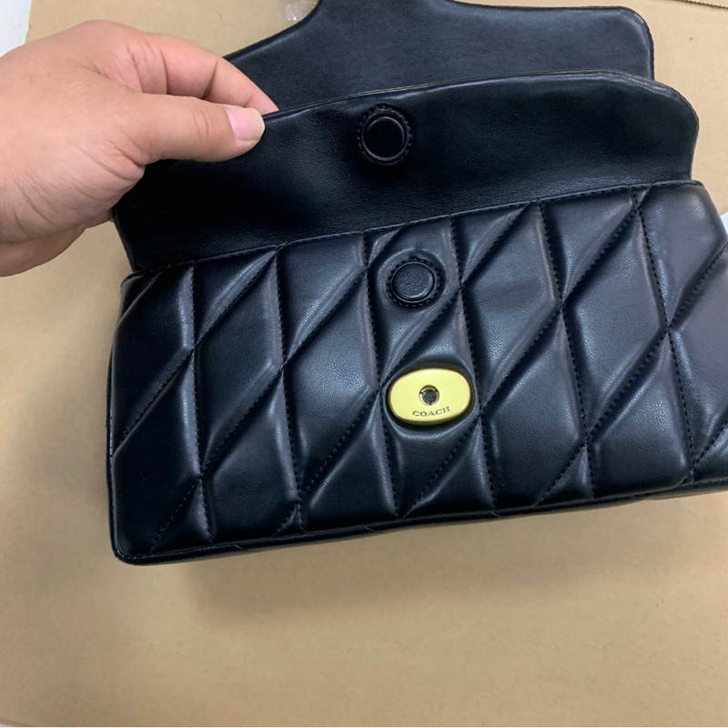 COACH Tabby Shoulder Bag 26 Quilted CP150 Brass / Black Nappa Leather Outlet New gallery