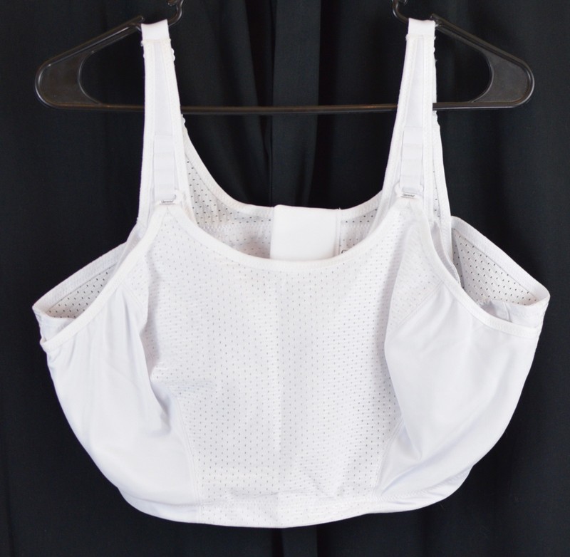 Glamorise Women’s Full Figure Plus Size Custom Control Sports Bra White Size 46F