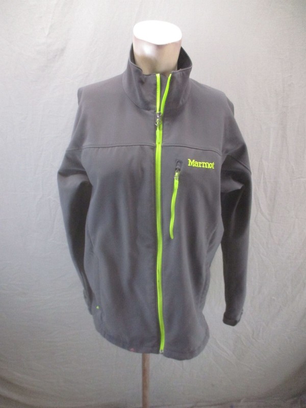 MARMOT Size M Mens Full Zip Stand Collar Pocket Windproof Softshell Jacket 904