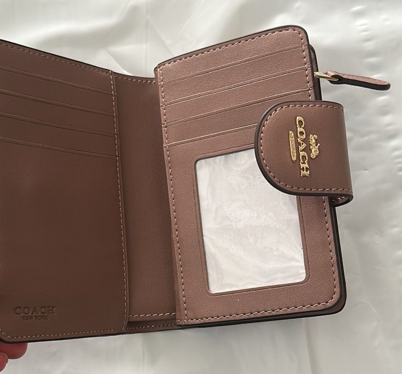 Brand New Coach Medium Corner Zip Wallet Signature Jacquard w Floral Embroidery gallery