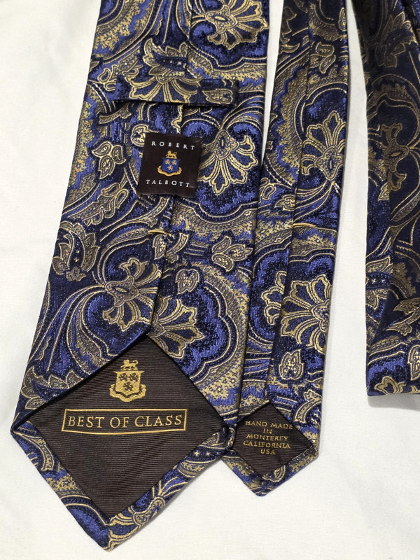 ROBERT TALBOTT Best Of Class Hand Made in USA Men's Dress Tie Multicolor Silk gallery