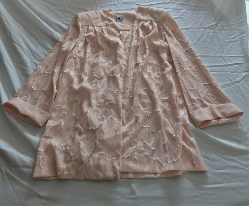 WOMENS SIZE XL 100% POLYESTER 1980’s VINTAGE KIMONO WRAP WITH SHOULDER PADS