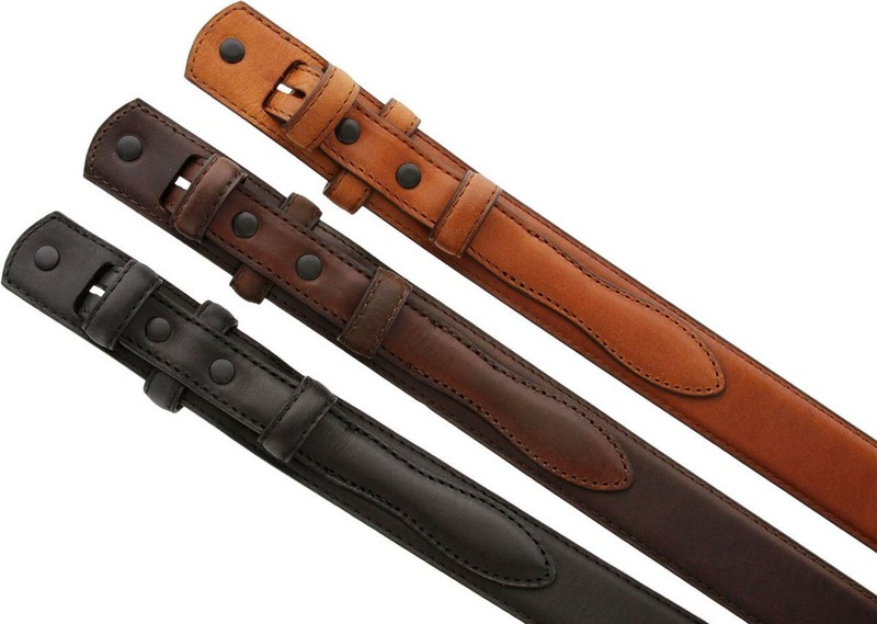 Western Ranger Leather Belt Strap 1-3/8″ Taper to 3/4″ Wide, Black or Brown
