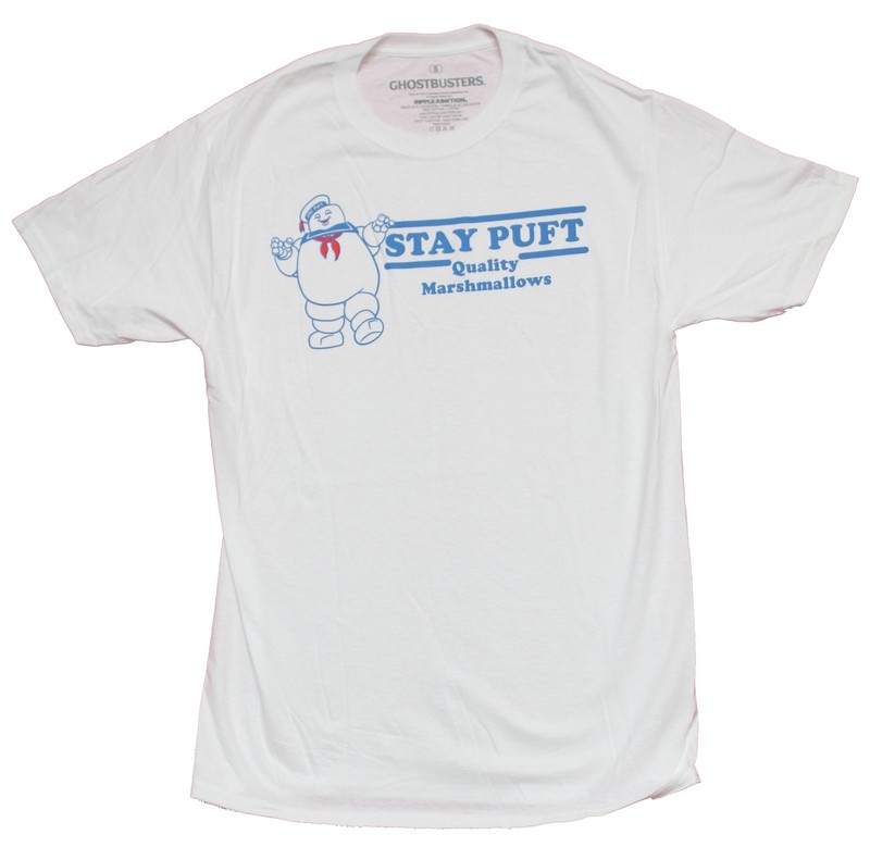 Ghostbusters New Adult T-Shirt – Stay Puft Packaging Marshmellow Man