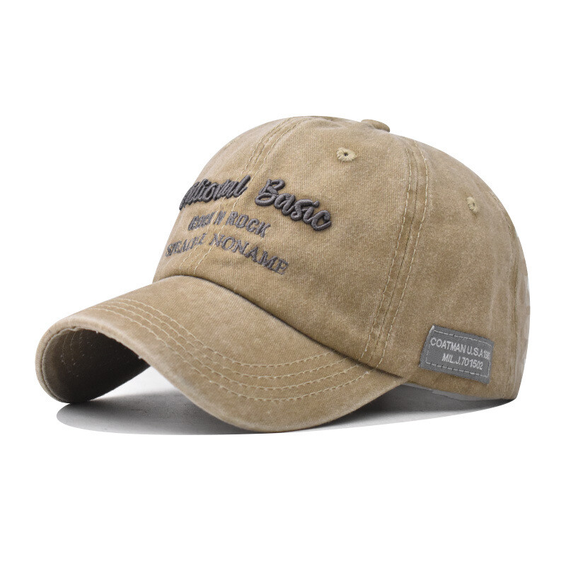 Adjustable Sports Cotton Washed Letter Baseball Cap Outdoor Hat for Men Women gallery