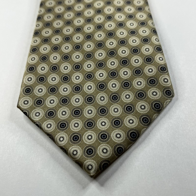 Palatina Men’s Necktie Tie Neckwear 58.5"x3.75" Circle Dots Excellent Condition gallery