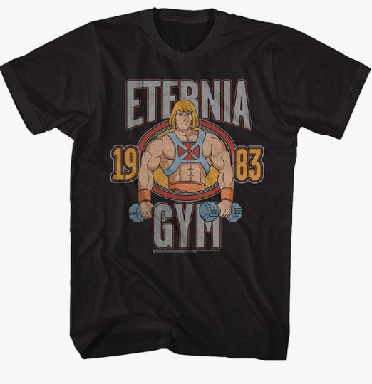 80s Retro Muscle Warrior Power Gym Vintage Graphic T-Shirt Mens Womens