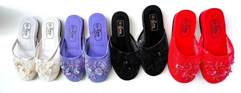 Chinese Mesh Slippers Sandals Fits Women Teens Girls Various Colors Sizes gallery