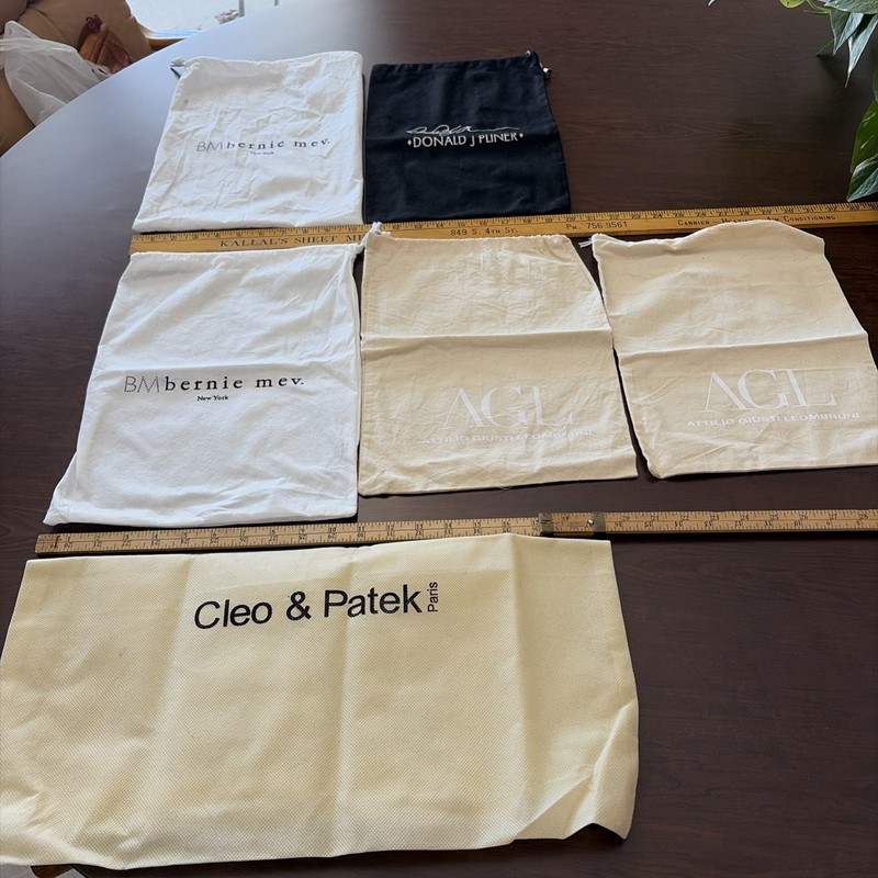 Designer Dust bags Mixed Lot Drawstring Shoe Purse Storage Bags Lot of 6