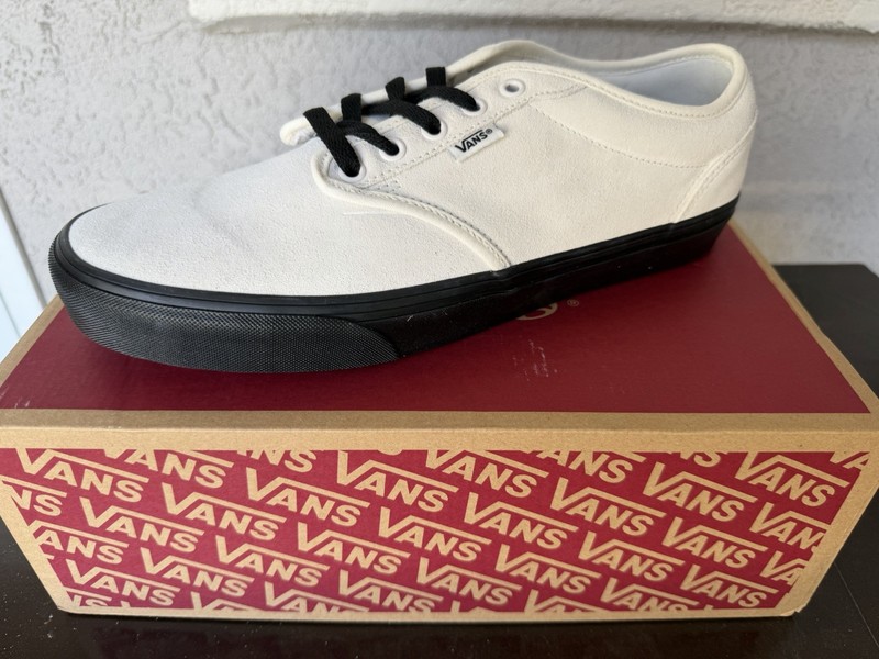 VANS Atwood Men’s Lace-Up Sneakers White/Black US 12 EU 46 VN000CX8CCZ