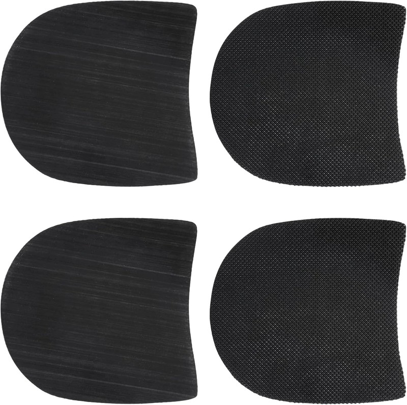 4 Pcs Boot Heel Caps, Black Shoe Repair Rubber Heels Protectors for Boots & Shoe