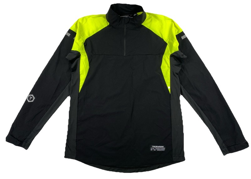 Truewerk Moto Jersey Quarter Zip Men’s Medium Black Yellow Reflective