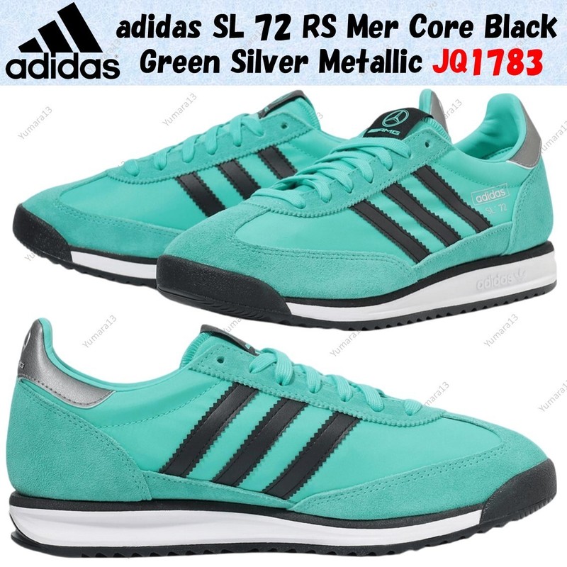 adidas SL 72 RS Mer Core Black Green Silver Metallic JQ1783 Men’s Size