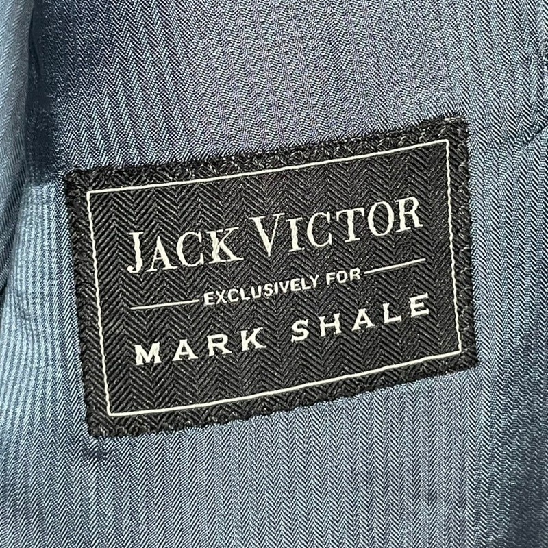 Jack Victor Sport Coat Mens 42R Blue Wool Bamboo Silk Blazer Office Professional gallery