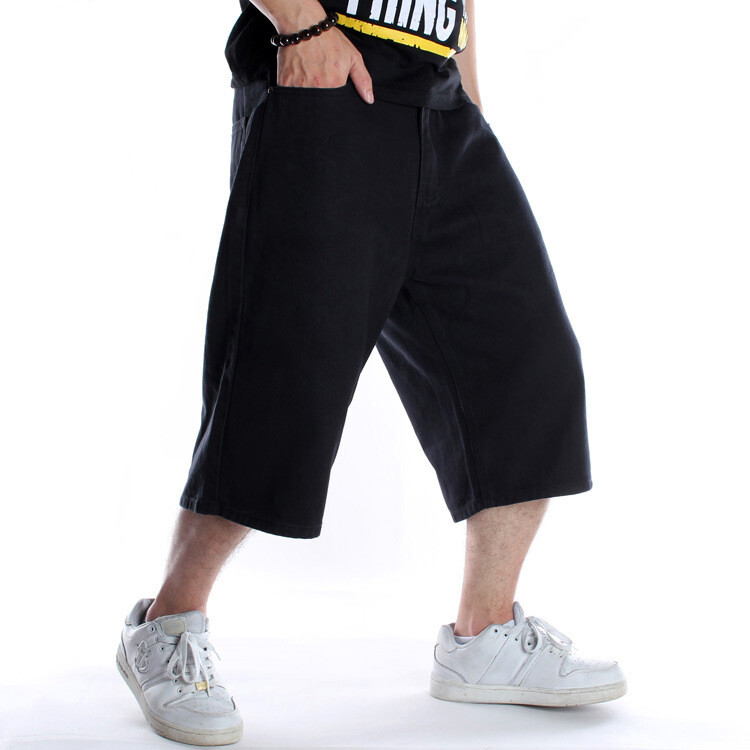 Men’s Hip Hop Denim Shorts Baggy Summer Jeans Oversized 32 34 36 38 40 42 44 46