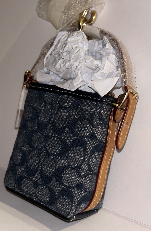 🐼💦 Coach C8223 🐼💦 Mini Val Duffle Bag Charm In Signature Chambray 🐼 D30o2 gallery