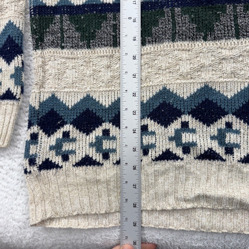 Vintage Tidewater Traders Mens Large Geometric Pattern Cotton Acrylic Sweater gallery
