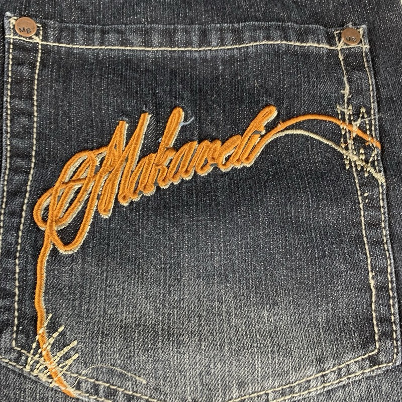 Vintage Makaveli Brand Tupac Mens 32" Jean Shorts Dark Wash Jorts Streetwear NWT gallery