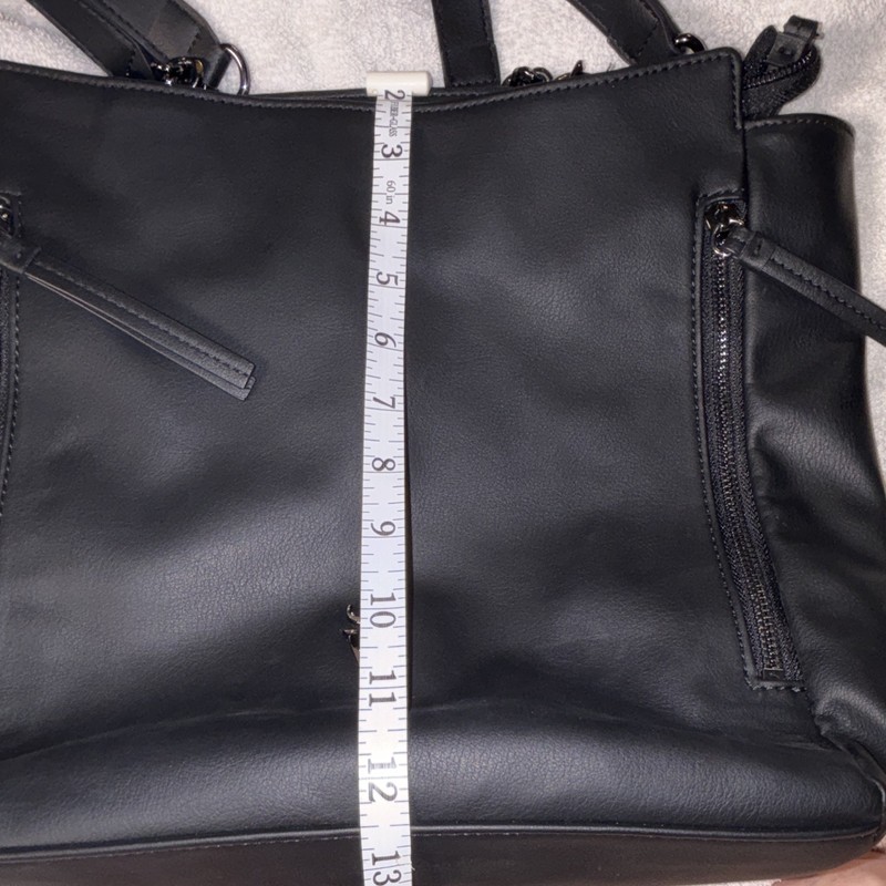 Simply Vera Vera Wang Black Large Tote Zip Closure Detachable Strap gallery