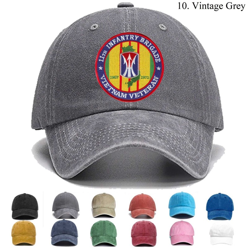 Embroidered Hat 11th Infantry Brigade Vietnam Veteran, Veteran Cap, Gift Idea gallery