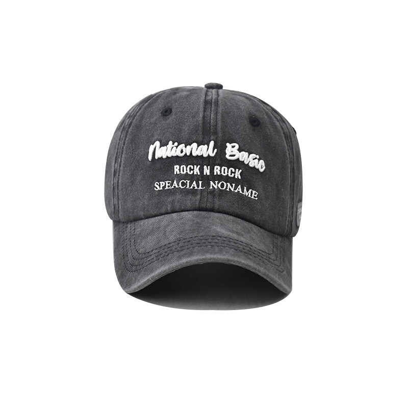 Adjustable Sports Cotton Washed Letter Baseball Cap Outdoor Hat for Men Women gallery