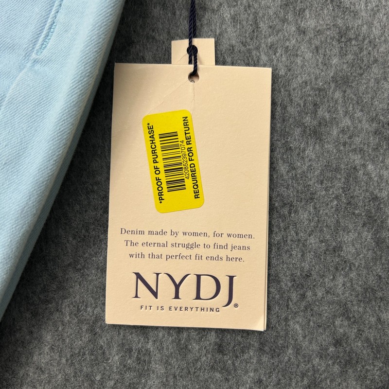 NYDJ Double Button Marilyn Crop Jeans Women's Size 6 Aquatic Blue Lift Tuck NWT gallery