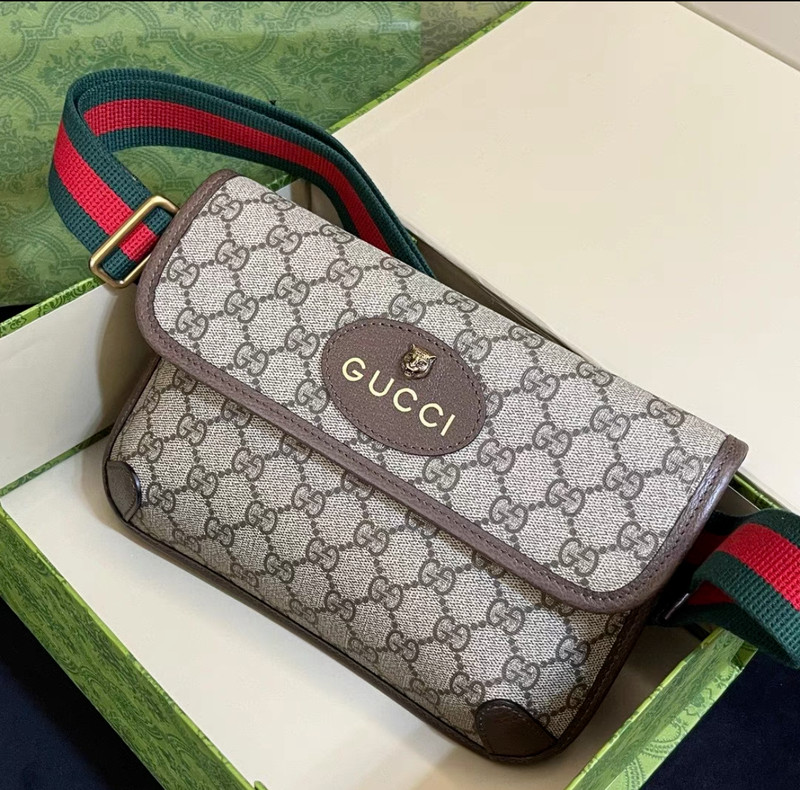 Gucci Neo Vintage GG Belt Bag/ Shoulder Bag Coated Canvas