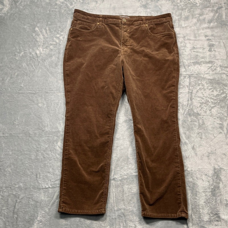 KUT from the Kloth Rachael Fab Ab Mom Jean Women 16P Brown Corduroy High Rise