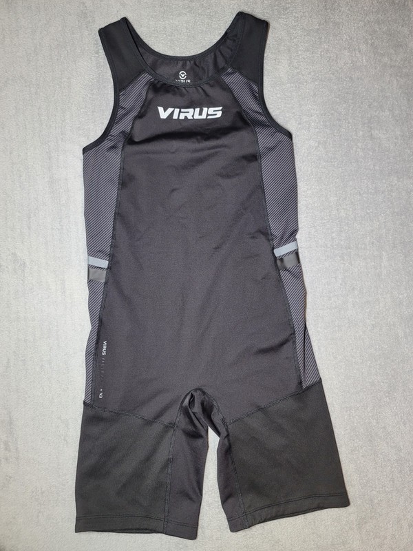 VIRUS Elevate V3 Weightlifting Singlet Women’s Size S Black Silver Bioceramic