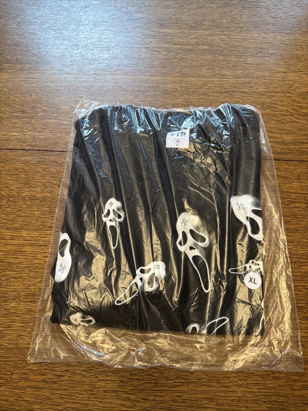 FTP FUCKTHEPOPULATION Scream Ghostface Logo T Shirt BLACK Size XL