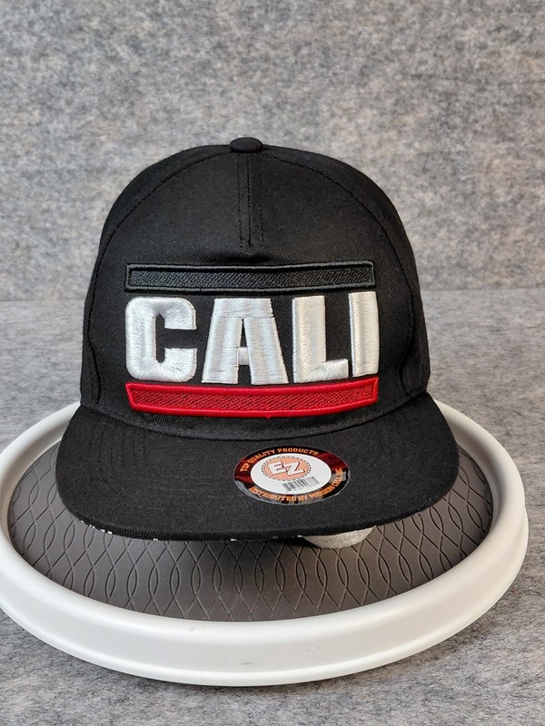 L.O.G.A Brand Cali Black With Embroidered Flatbill Snapback Hat