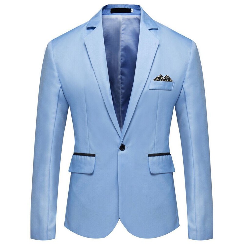 Men's Tuxedo Jacket Notched Lapel One Button Suit Blazer for Dinner Wedding Prom gallery
