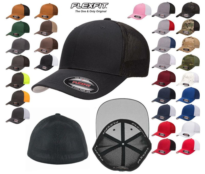 Flexfit 6511 Classic Trucker 6-Panel Mesh Back Baseball Hat Cap