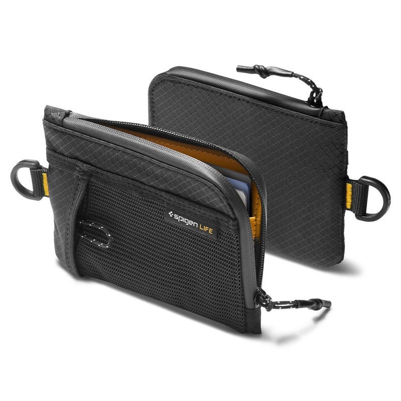 Spigen Life Soft Card Holder RFID Blocking Slim EDC Wallet with Mesh Pocket