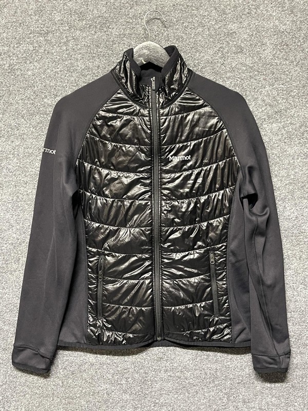 Marmot Jacket Mens Large Black Hybrid Softshell Insulated Full Zip Hiking
